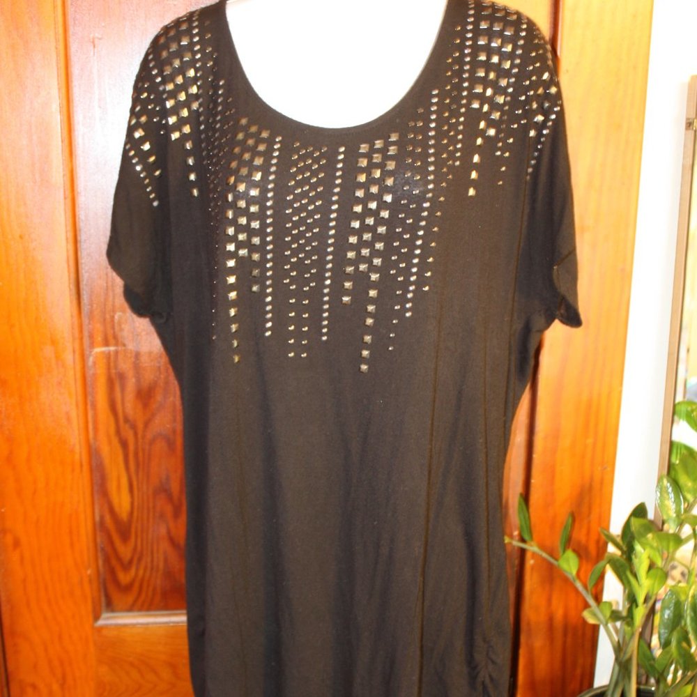 Black studded Tunic top